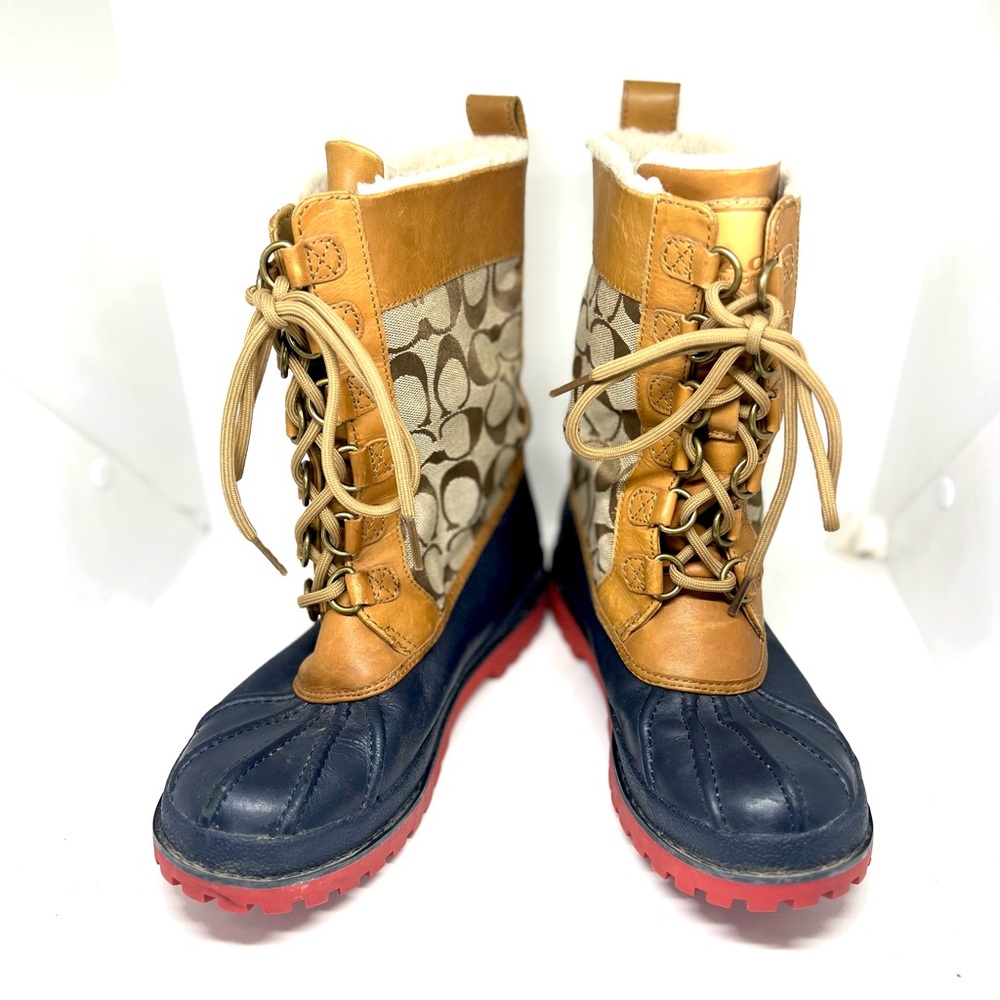 COACH Laura Signature Fashionable Rain Boots Size 7B